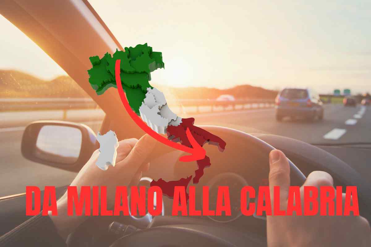 Parte da Milano e arriva in Calabria con un'auto elettrica